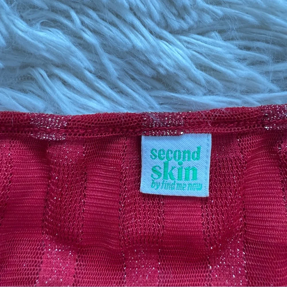 Second Skin Find Me Now Metallic Red Skirt Bolero Set Size